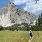 Walking through Yosemite Valley