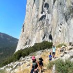 Walking through Yosemite Valley