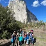 Walking through Yosemite Valley