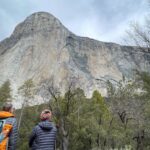 Walking through Yosemite Valley