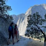 Walking through Yosemite Valley